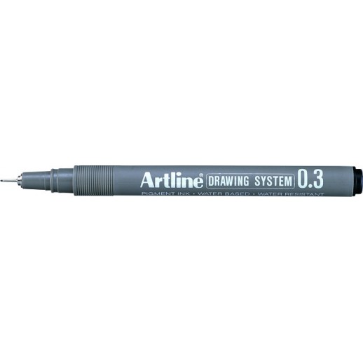 Marker pentru desen tehnic ARTLINE, varf fetru 0.3mm - negru