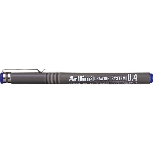 Marker pentru desen tehnic ARTLINE, varf fetru 0.4mm - albastru