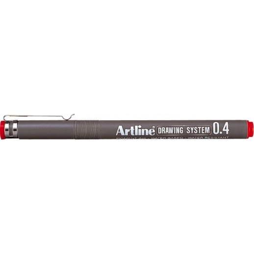 Marker pentru desen tehnic ARTLINE, varf fetru 0.4mm - rosu